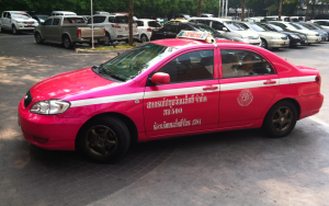 Pink taxi